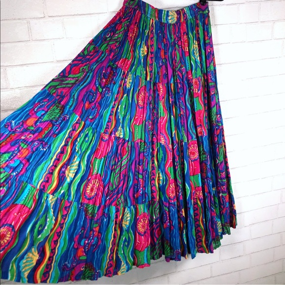 Vintage Phool Skirt. Festival Boho, Hippie Vibrant - Picture 5 of 8